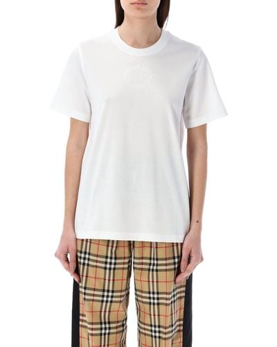 Burberry Embroidered T-Shirt - White
