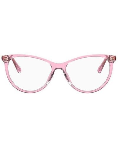 Chiara Ferragni Round Frame Curved Tip Glasses - Pink