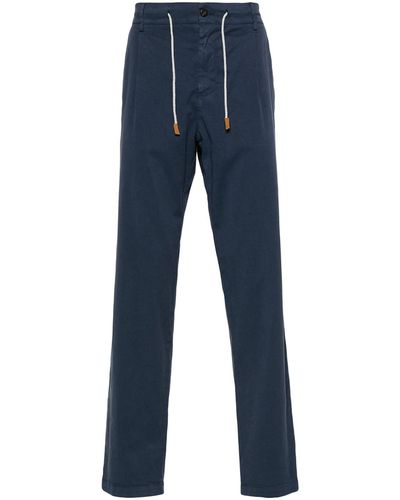 Eleventy Trousers With Drawstring - Blue
