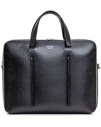 Ferragamo Business Bag With Single Compartment - Black