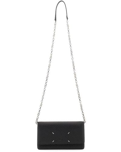 Maison Margiela Large Wallet With Chain - White