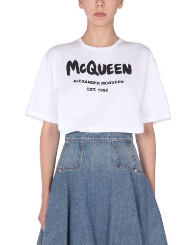 Alexander McQueen Crew Neck T-Shirt - White