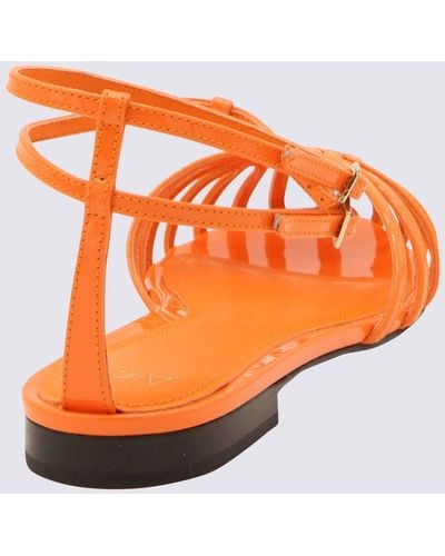 ALEVI Leather Elena Flats - Orange