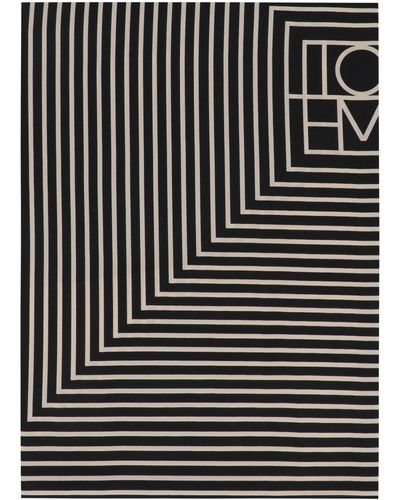 Totême Printed Silk Scarf - Black