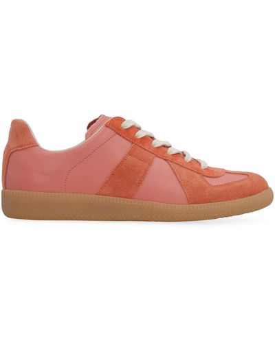 Maison Margiela Replica Leather Low-top Sneakers - Red