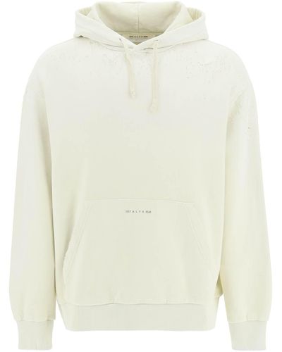 1017 ALYX 9SM Hoodie With Distressed Details - White