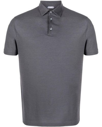 Zanone Short Sleeves Polo - Gray