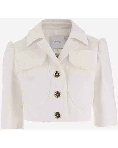 Patou Cotton Crop Jacket - White
