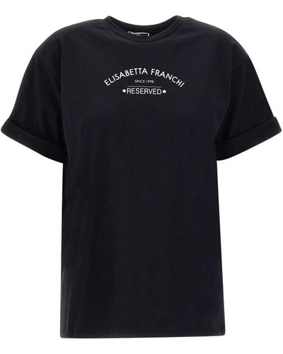 Elisabetta Franchi Cotton T-shirt - Black