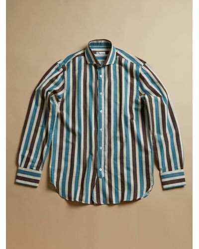 Doppiaa Aalassio Striped Shirt - Blue