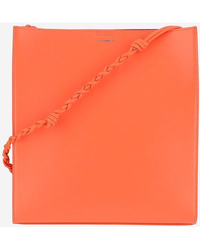 Jil Sander Tangle Medium Leather Bag - Orange