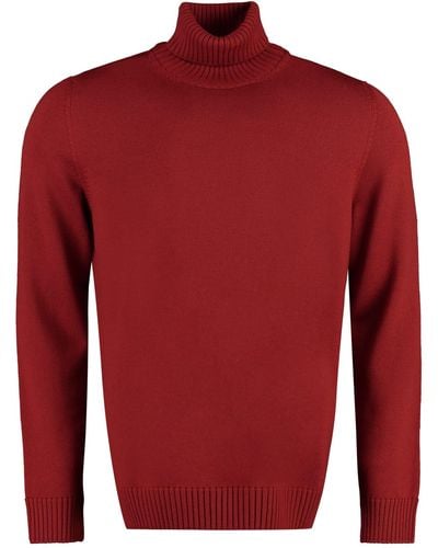 Drumohr Turtleneck Merino Wool Sweater - Red