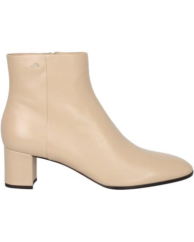 Santoni Leather Ankle Boots - Natural