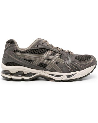 Asics Gel-kayano 14 Leather And Mesh Mid-top Trainers - Brown
