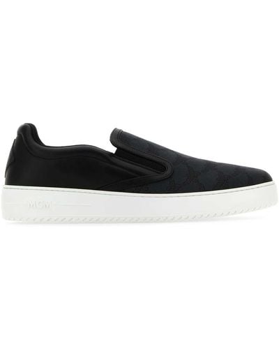 MCM Canvas And Leather Neo Terrain Slip Ons - Black