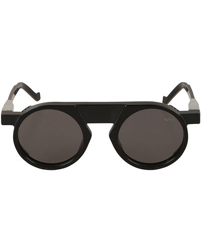 VAVA Eyewear Round Frame Sunglasses Sunglasses - Black