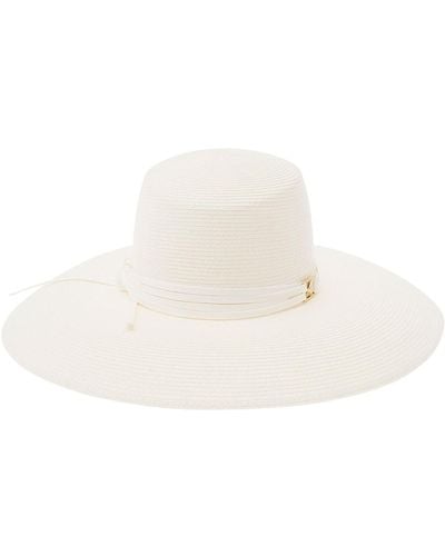 Alberta Ferretti Wide Hat - White