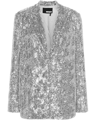 ROTATE BIRGER CHRISTENSEN Sequin-design Blazer - Grey