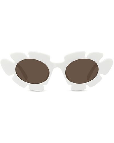 Loewe Flower Frame Sunglasses - White