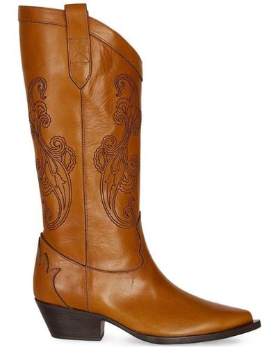 Etro Pointed-toe Knee-length Boots - Brown