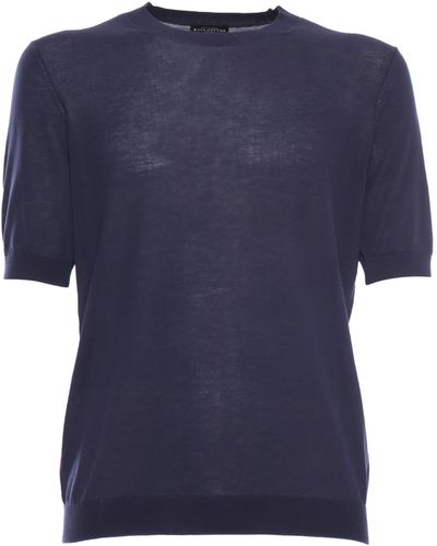 Ballantyne Knit T-Shirt - Blue