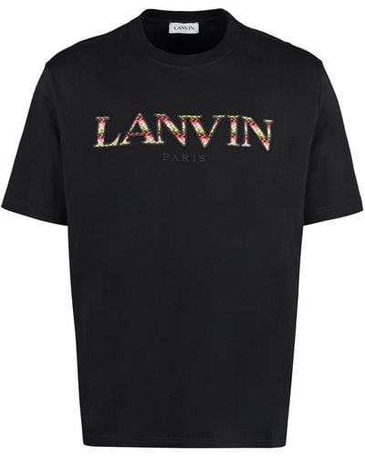 Lanvin Cotton Crew-neck T-shirt - Black