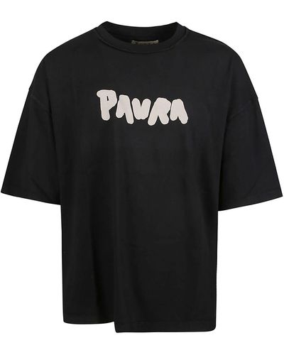Paura Logo Oversized T-Shirt - Black