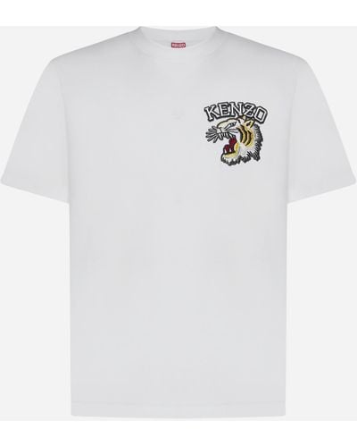 KENZO Tiger Varsity Cotton T-Shirt - White