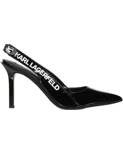 Karl Lagerfeld Pointy-Toe Slingback - Black