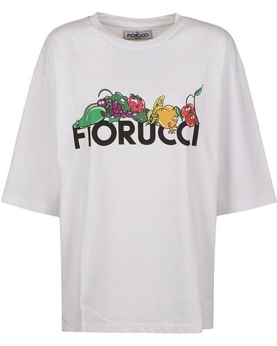 Fiorucci Fruit Print Regular T-Shirt - Gray
