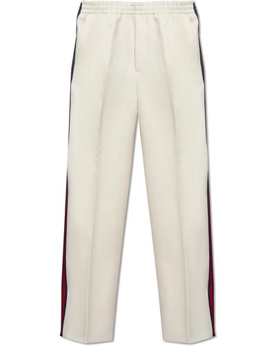 Gucci Side-Stripe Pants - White
