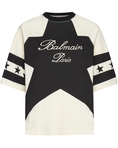 Balmain Iconic Stars T-Shirt - Black