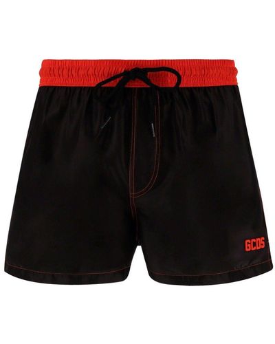 Gcds Drawstring Swim Shorts - Black