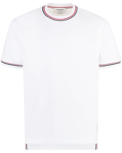 Thom Browne Cotton Crew-neck T-shirt - White