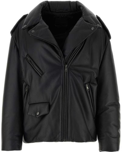 Prada Leather Jackets - Black