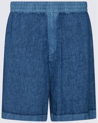 Burberry Linen Shorts - Blue