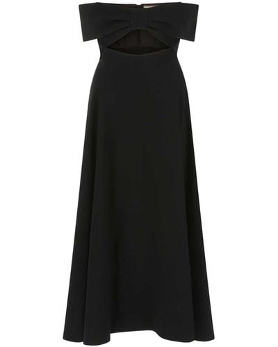 Saint Laurent Crepe Dress - Black