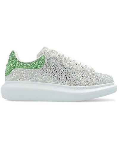 Alexander McQueen Embellished Lace-Up Trainers - Green