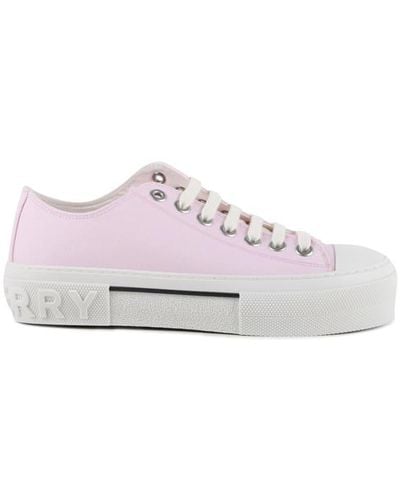 Burberry Low-top Sneakers In Organic Cotton - Pink