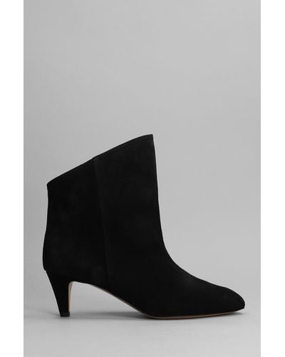 Isabel Marant Dripi Suede Ankle Boots - Black