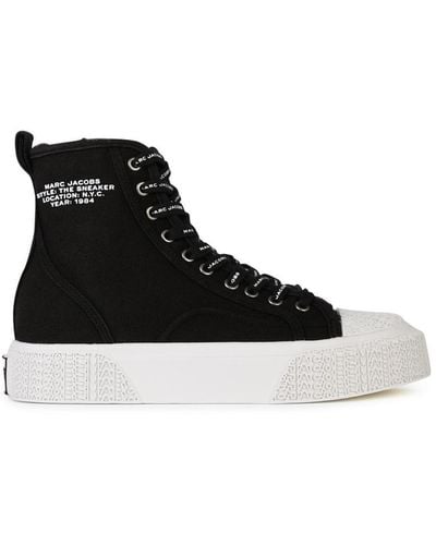Marc Jacobs 'the High Top' Tela Trainers - Black