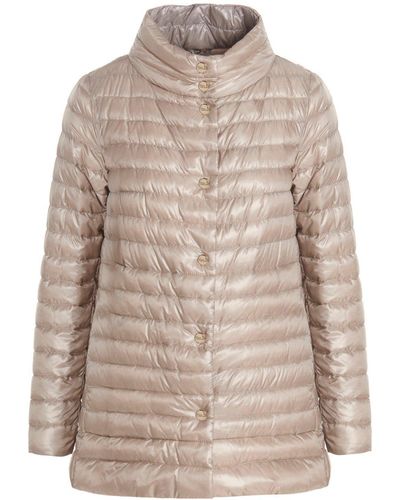 Herno Reversible Button-Up Padded Down Jacket - Natural