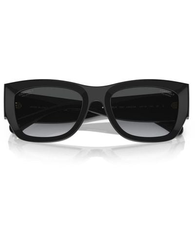 Chanel Rectangular Frame Sunglasses - Black