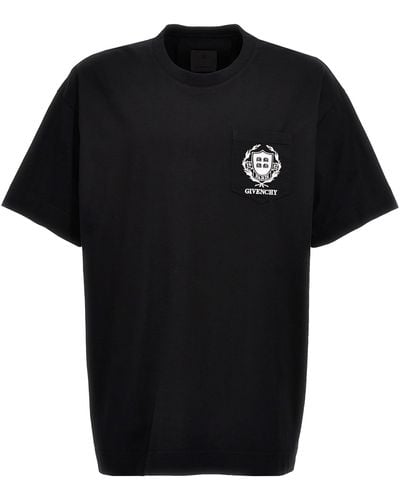 Givenchy Logo Embroidery T-Shirt - Black
