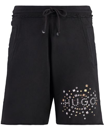BOSS Cotton Bermuda Shorts - Black