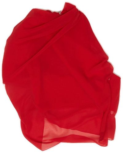 Jacquemus Asymmetric One-Shoulder Top - Red