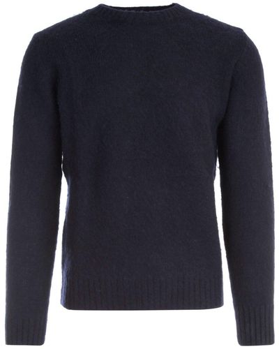 Aspesi Crewneck Knitted Sweater - Blue