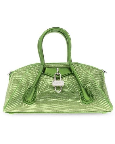 Givenchy Antigona Embellished Mini Top Handle Bag - Green