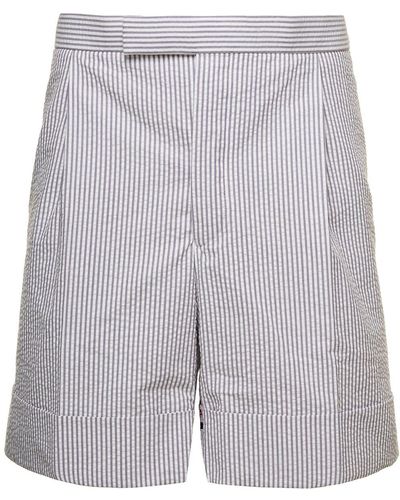Thom Browne Striped Tailored Shorts - Blue