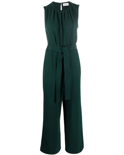 P.A.R.O.S.H. Sleeveless Tie-waist Jumpsuit - Green
